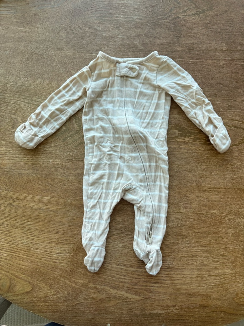 Carter's Cream and White Striped Footed One-Piece